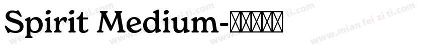 Spirit Medium字体转换